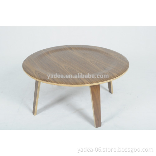 Round accent table for living room Charles emes molded plywood coffee table